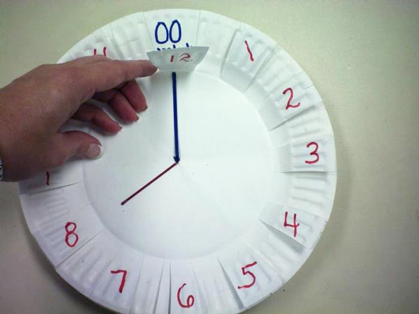 Heure /anglais dans Anglais assiette-papier-horloge