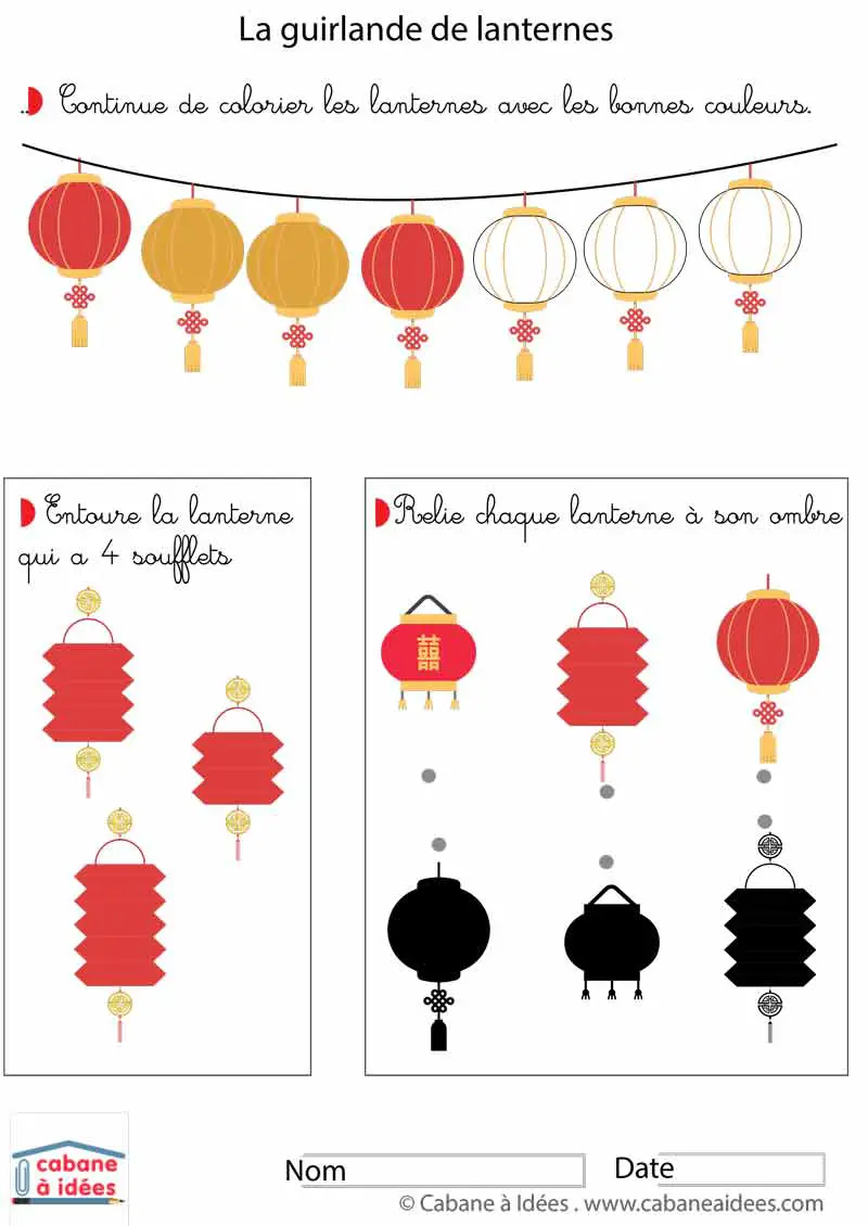 Le cahier d'activités du Nouvel An chinois à imprimer