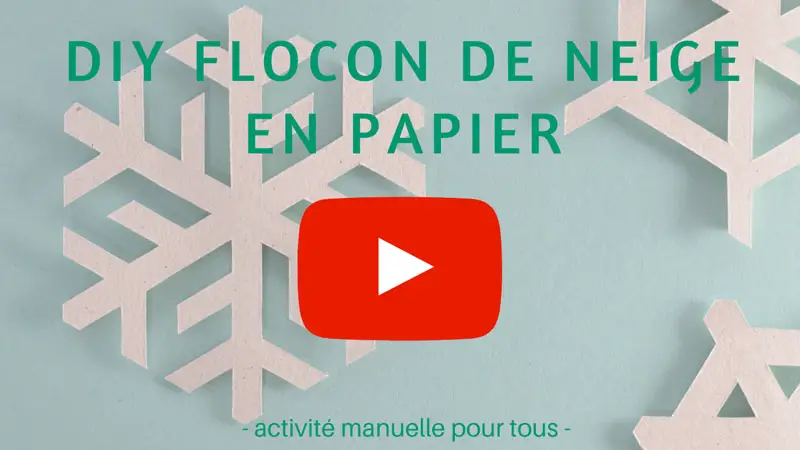 video diy flocon de neige en papier